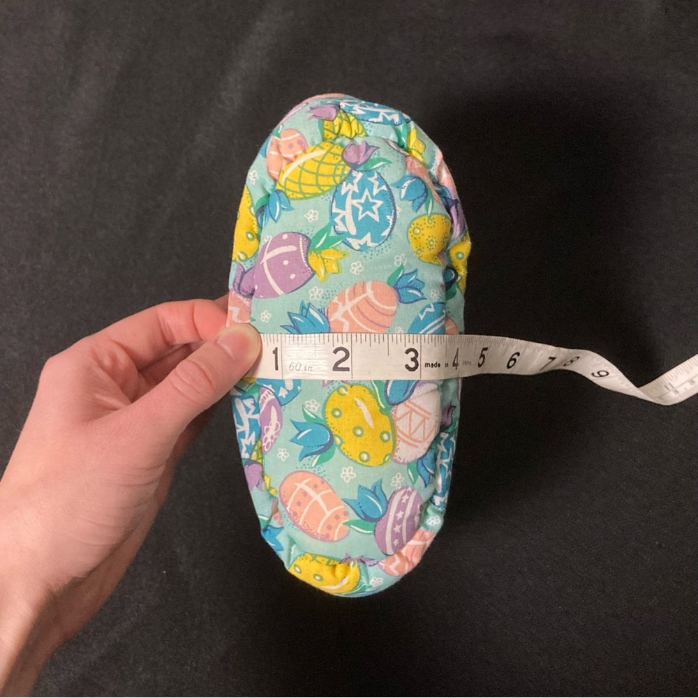 Vintage Miles Kimball Mini Pastel Easter Egg Pattern Pillow Cloth Basket Purse - Picture 11 of 13